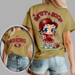 San Francisco 49ers | Premium NFL Betty Boop Women's Shirt TD - Image 3