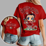 San Francisco 49ers | Premium NFL Betty Boop Women's Shirt TD - Image 4