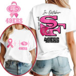 San Francisco 49ers | Premium NFL Breast Cancer Women's Shirt MM - Image 4