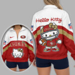 San Francisco 49ers | Premium NFL Hello Kitty V-neck Zipper TD - Image 2