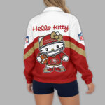 San Francisco 49ers | Premium NFL Hello Kitty V-neck Zipper TD - Image 4