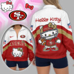 San Francisco 49ers | Premium NFL Hello Kitty V-neck Zipper TD