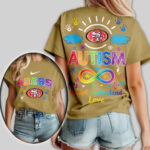 San Francisco 49ers | Premium NFL National Autism Acceptance Month Women Shirt TD - Image 3