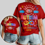 San Francisco 49ers | Premium NFL National Autism Acceptance Month Women Shirt TD - Image 4